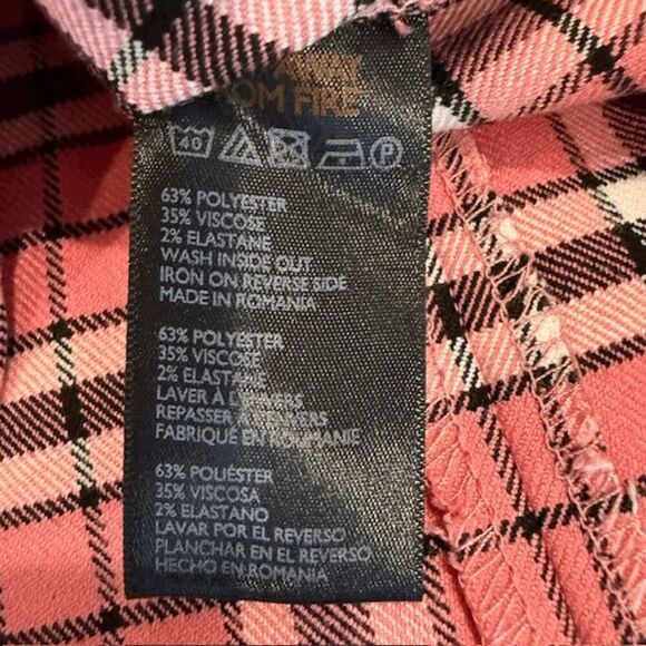 Urban Outfitters Pink and Black Plaid Mini Dress Sleeveless Back Zip Size Small - Picture 6 of 9